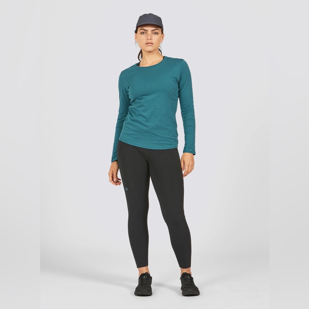 Janji Runterro Bio Long Sleeve Tee Shirt in Jasper Green, Women’s size Small - Picture 6 of 15
